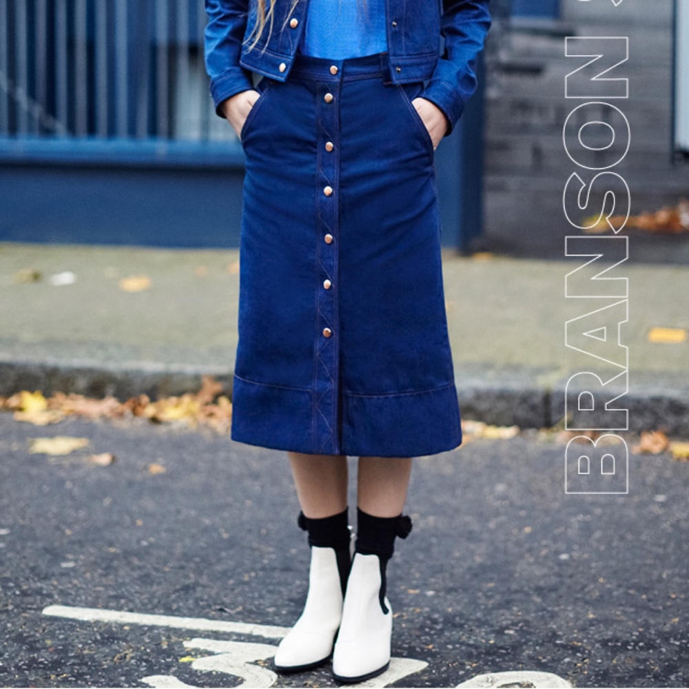 COPY - rag & bone Branson belted denim skirt